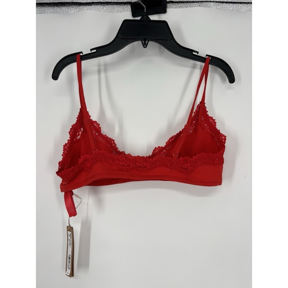 Skims Fits Everybody Lace Scoop Bralette Cayenne Red Kim Kardashian Adjustable L - Picture 2 of 6